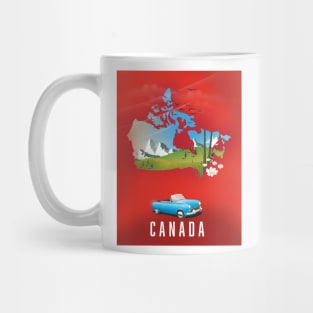 Canada Travel Map Mug